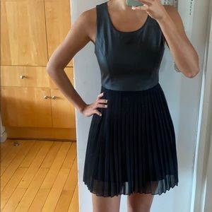 Sparkle & Fade UO Faux Leather Pleated Dress
